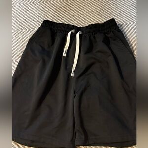 Men's Black Athletic Shorts with Drawstring